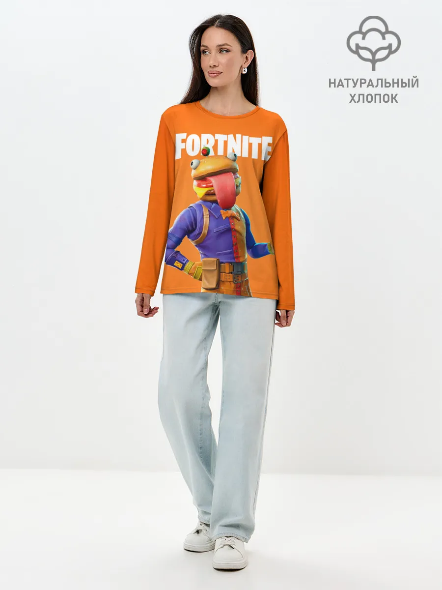 Лонгслив женский. Хлопок / Fortnite