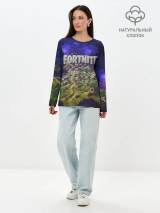 Лонгслив женский. Хлопок / Fortnite