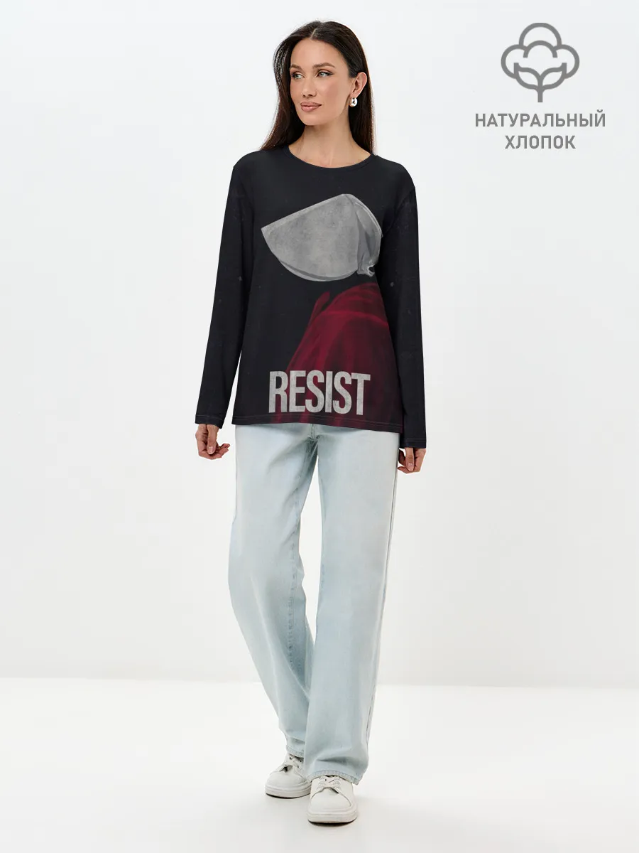 Лонгслив женский. Хлопок / Resist