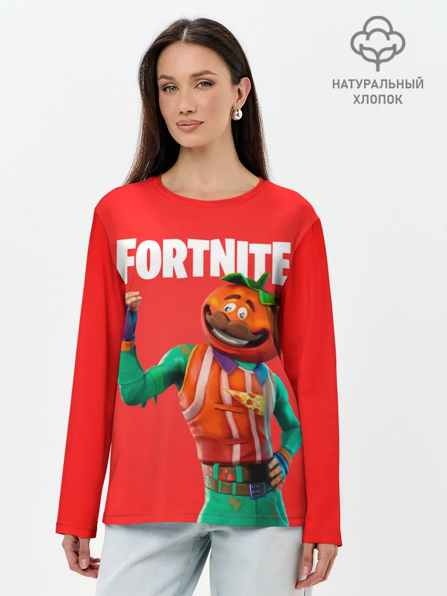 Лонгслив женский. Хлопок / Fortnite