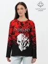 Лонгслив женский. Хлопок / Overlord Skull red