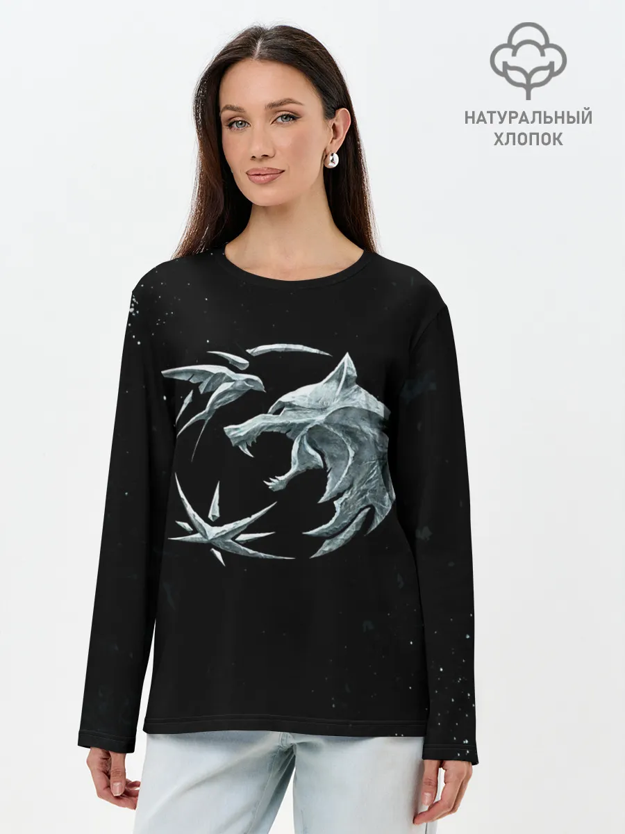 Лонгслив женский. Хлопок / THE WITCHER - Символы