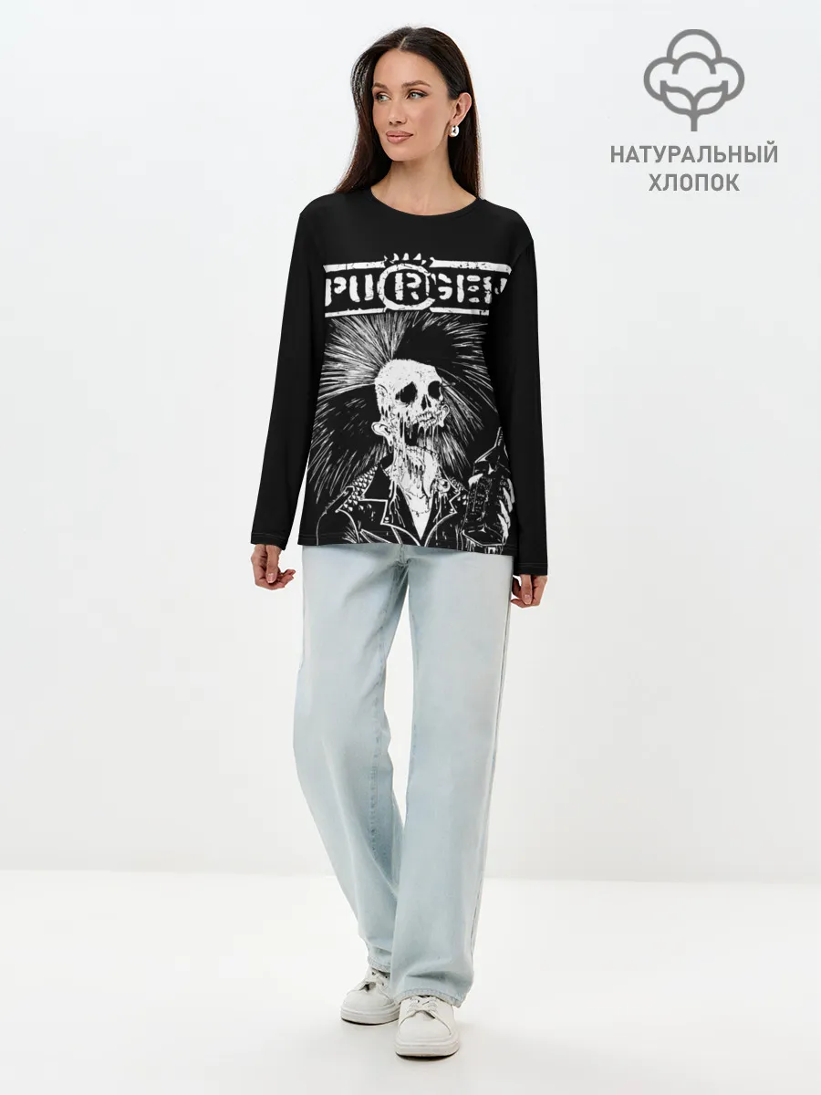 Лонгслив женский. Хлопок / Purgen