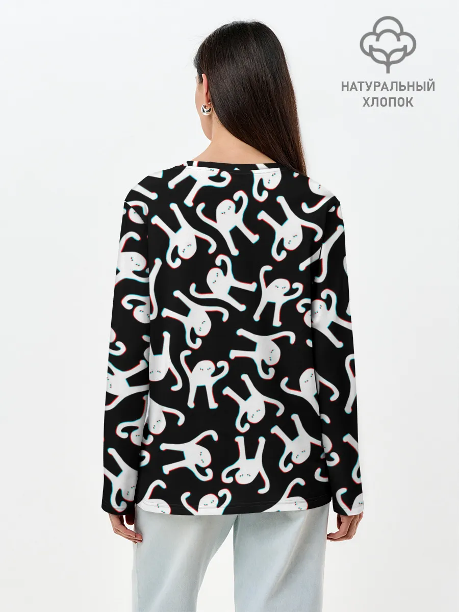 Лонгслив женский. Хлопок / ЪУЪ СЪУКА ГЛИТЧ