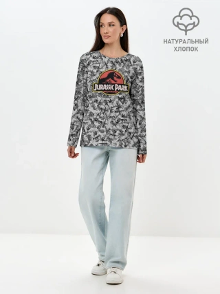 Лонгслив женский. Хлопок / Jurassic Park