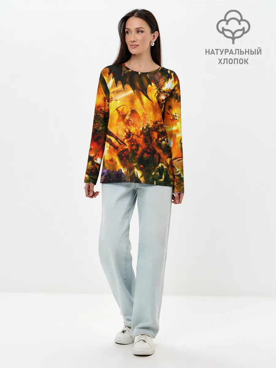 Лонгслив женский. Хлопок / WARHAMMER 40K