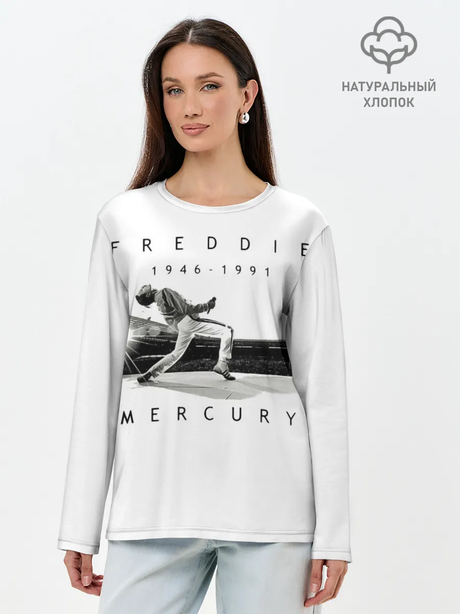 Лонгслив женский. Хлопок / Фредди Меркьюри
