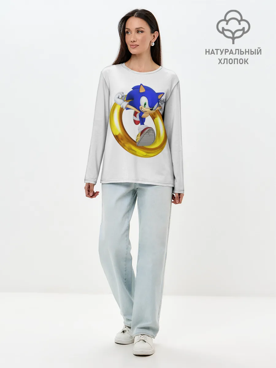 Лонгслив женский. Хлопок / Sonic