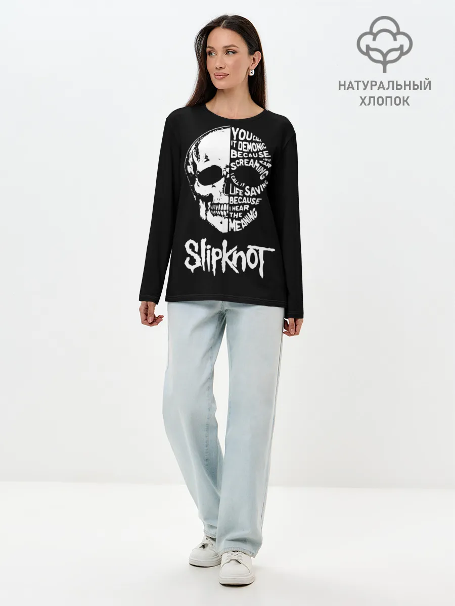 Лонгслив женский. Хлопок / Slipknot