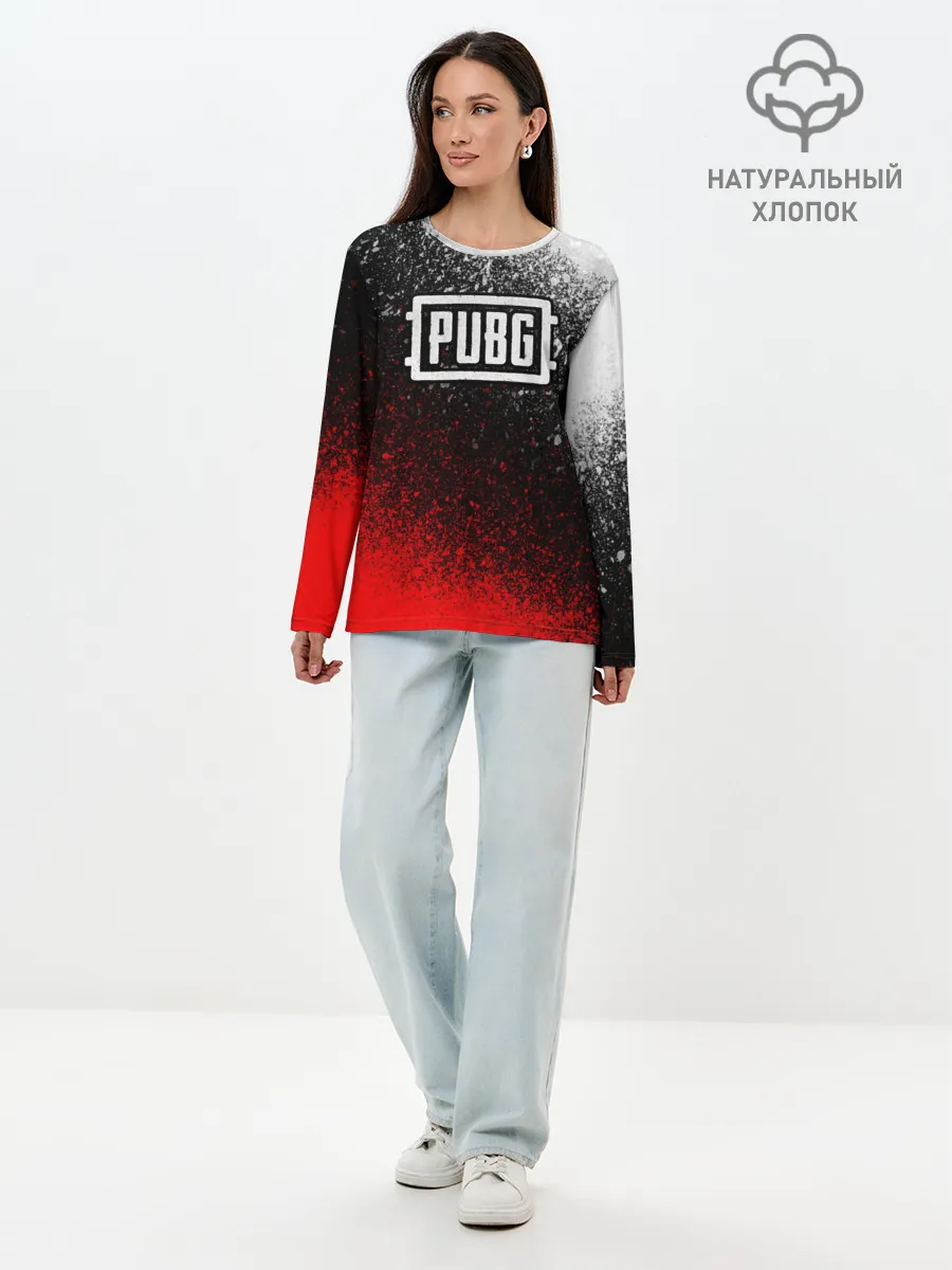 Лонгслив женский. Хлопок / PUBG