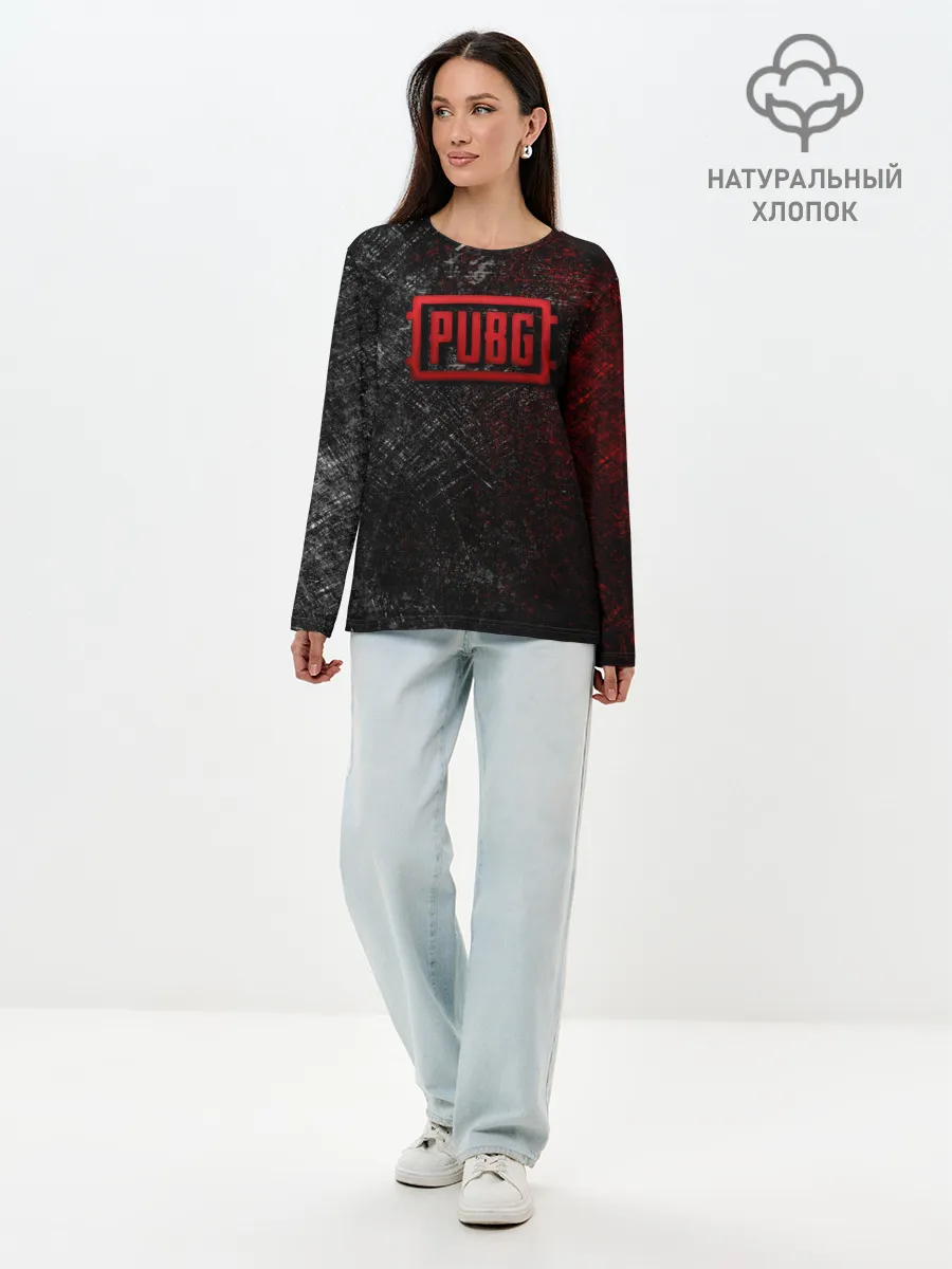 Лонгслив женский. Хлопок / PUBG