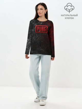 Лонгслив женский. Хлопок / PUBG