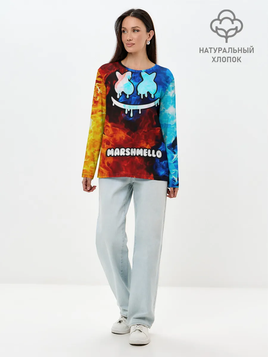 Лонгслив женский. Хлопок / РЮКЗАК MARSHMELLO