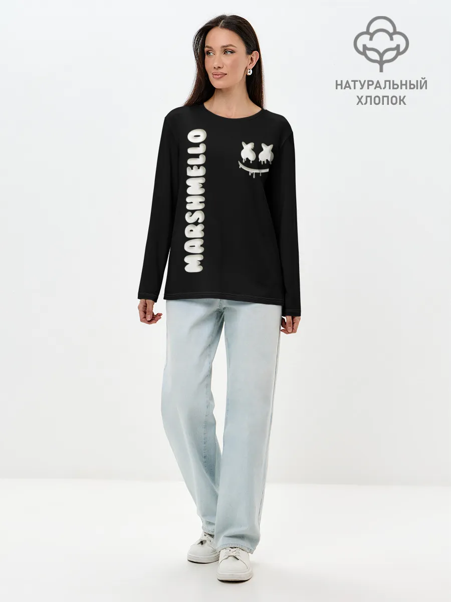 Лонгслив женский. Хлопок / РЮКЗАК MARSHMELLO