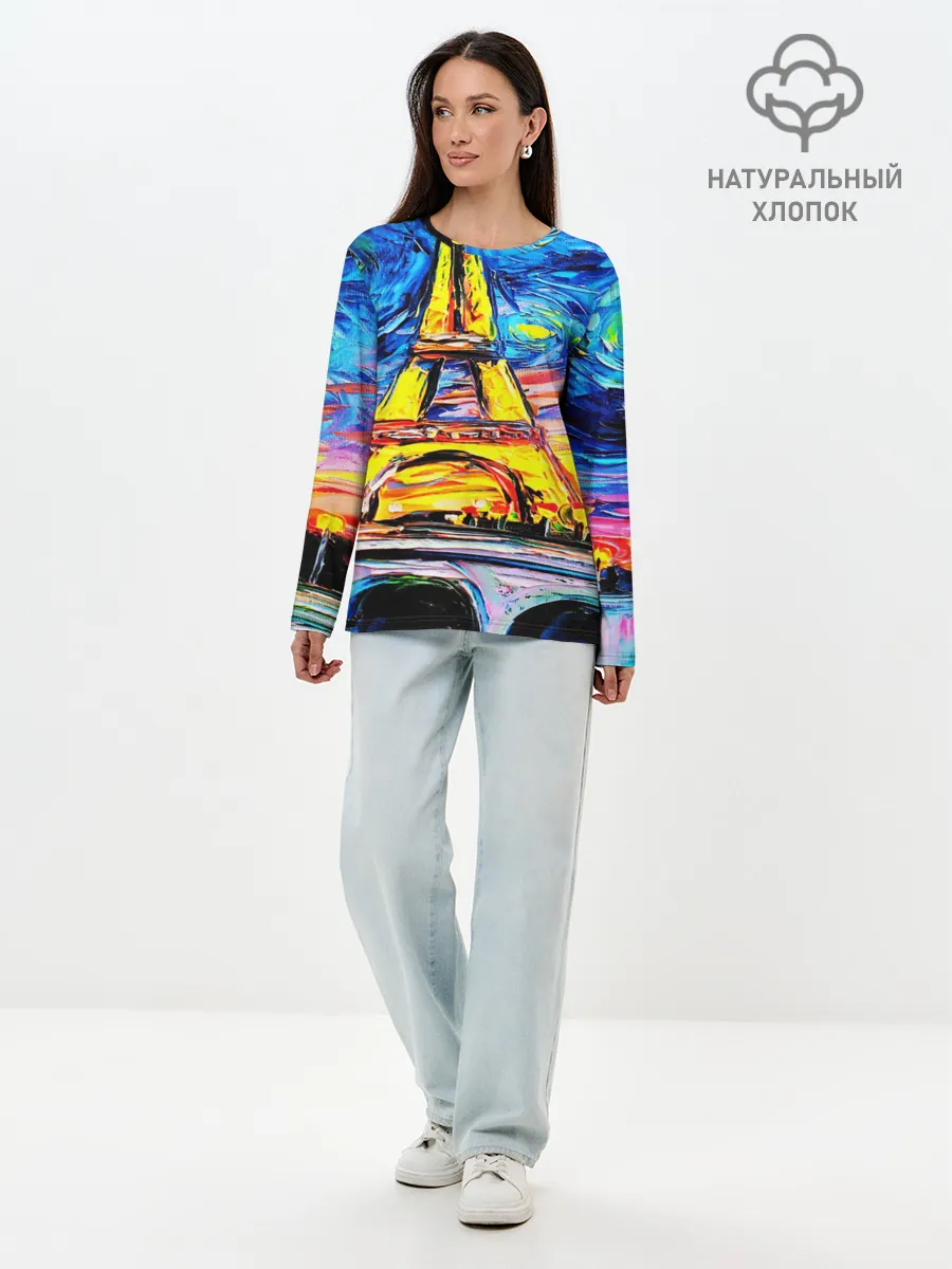 Лонгслив женский. Хлопок / ФРАНЦИЯ ВАНГОГ