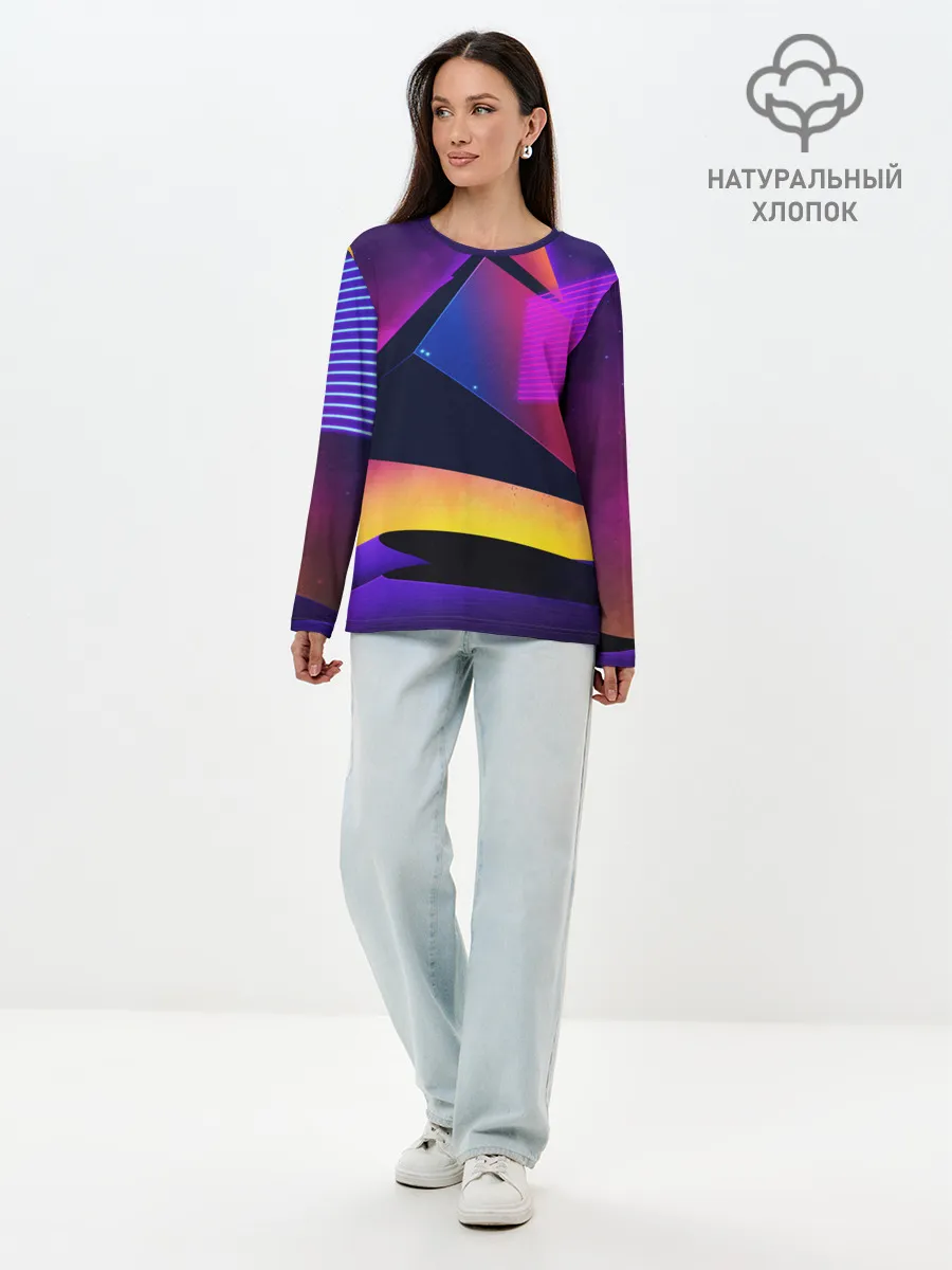 Лонгслив женский. Хлопок / СТИЛЬ ГЕОМЕТРИЯ
