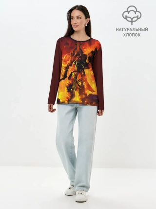 Лонгслив женский. Хлопок / WARHAMMER 40K