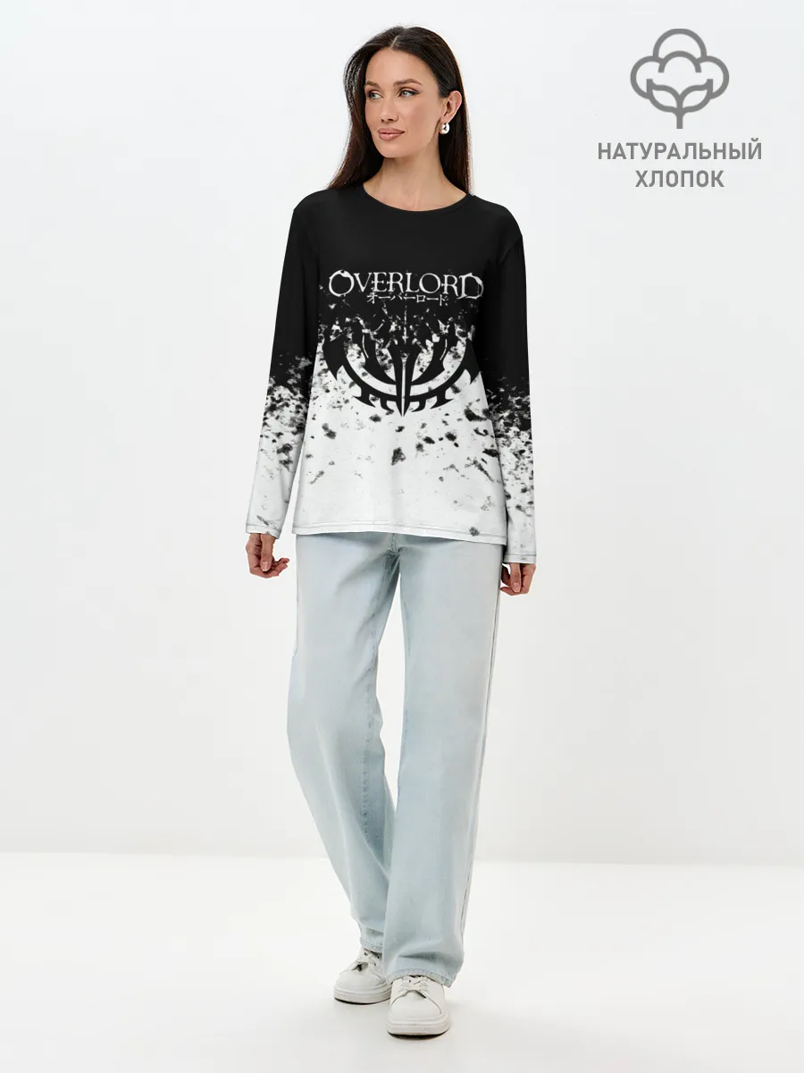 Лонгслив женский. Хлопок / горизонт спрей оверлорд