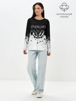 Лонгслив женский. Хлопок / горизонт спрей оверлорд