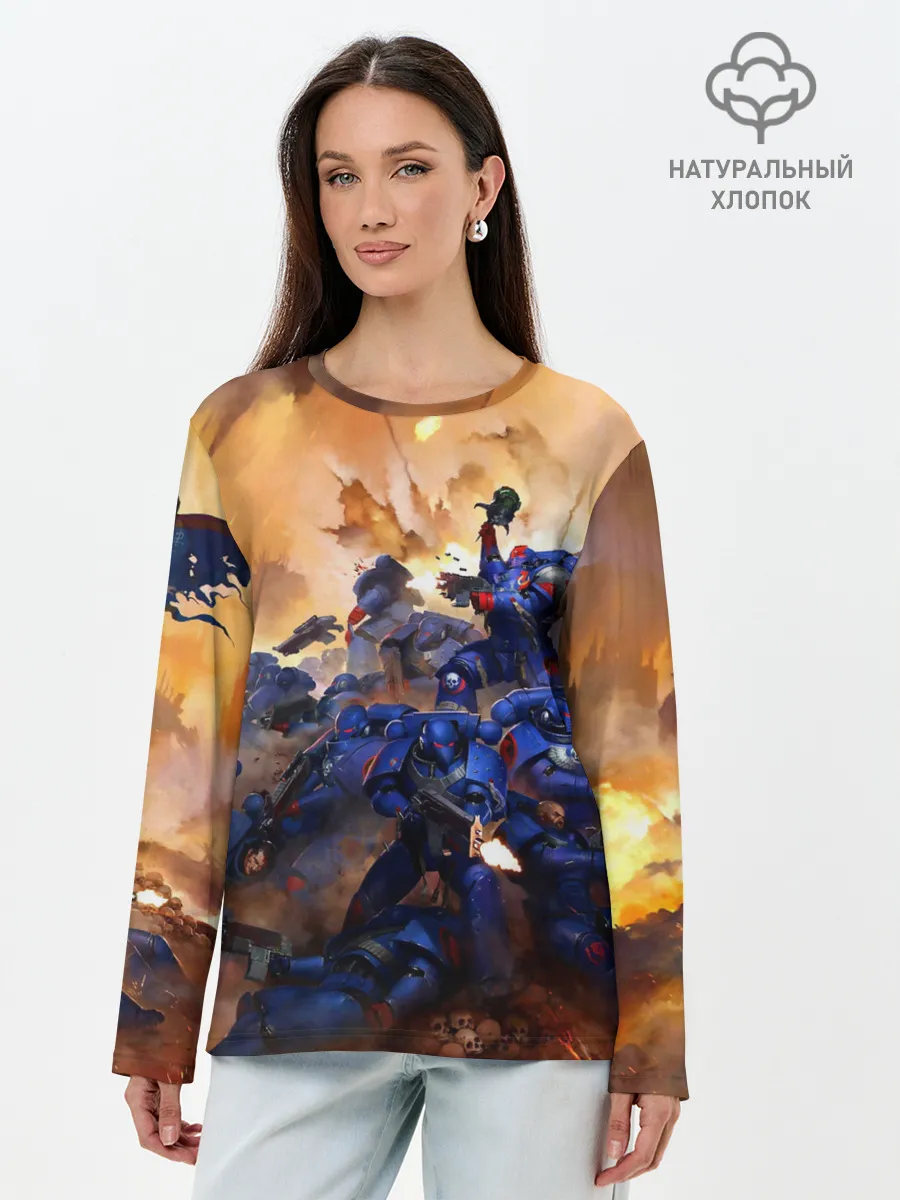 Лонгслив женский. Хлопок / WARHAMMER 40K