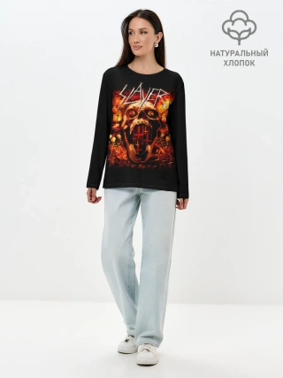 Лонгслив женский. Хлопок / SLAYER