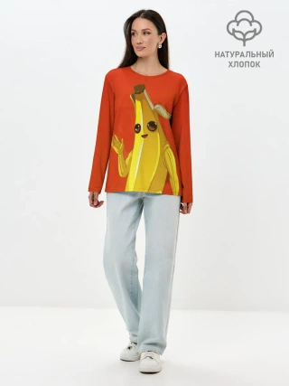 Лонгслив женский. Хлопок / Banana
