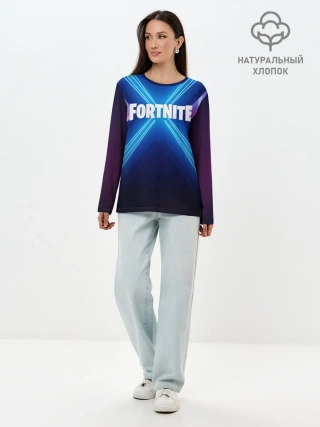 Лонгслив женский. Хлопок / FORTNITE X