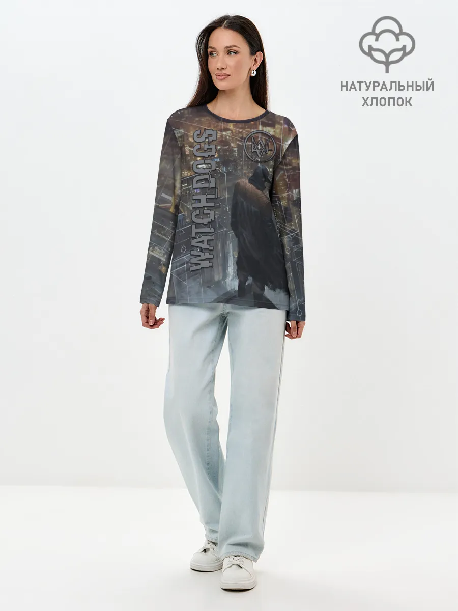 Лонгслив женский. Хлопок / Watch Dogs