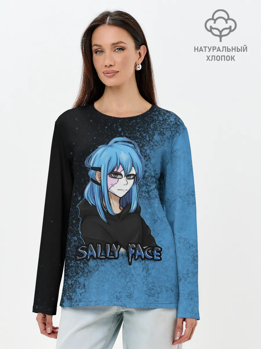Лонгслив женский. Хлопок / Sally face