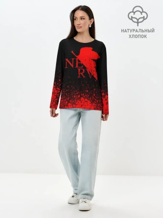 Лонгслив женский. Хлопок / EVANGELION