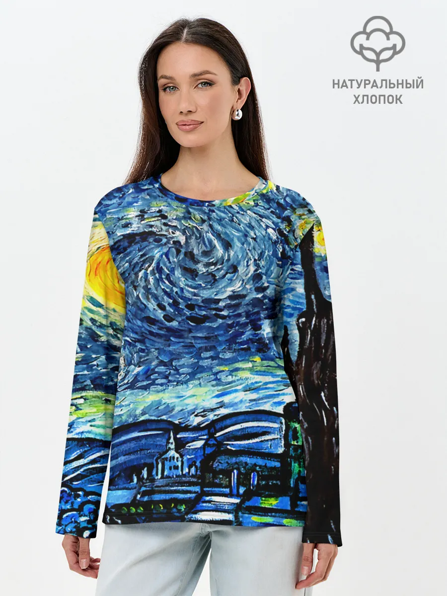 Лонгслив женский. Хлопок / ВАНГОГ