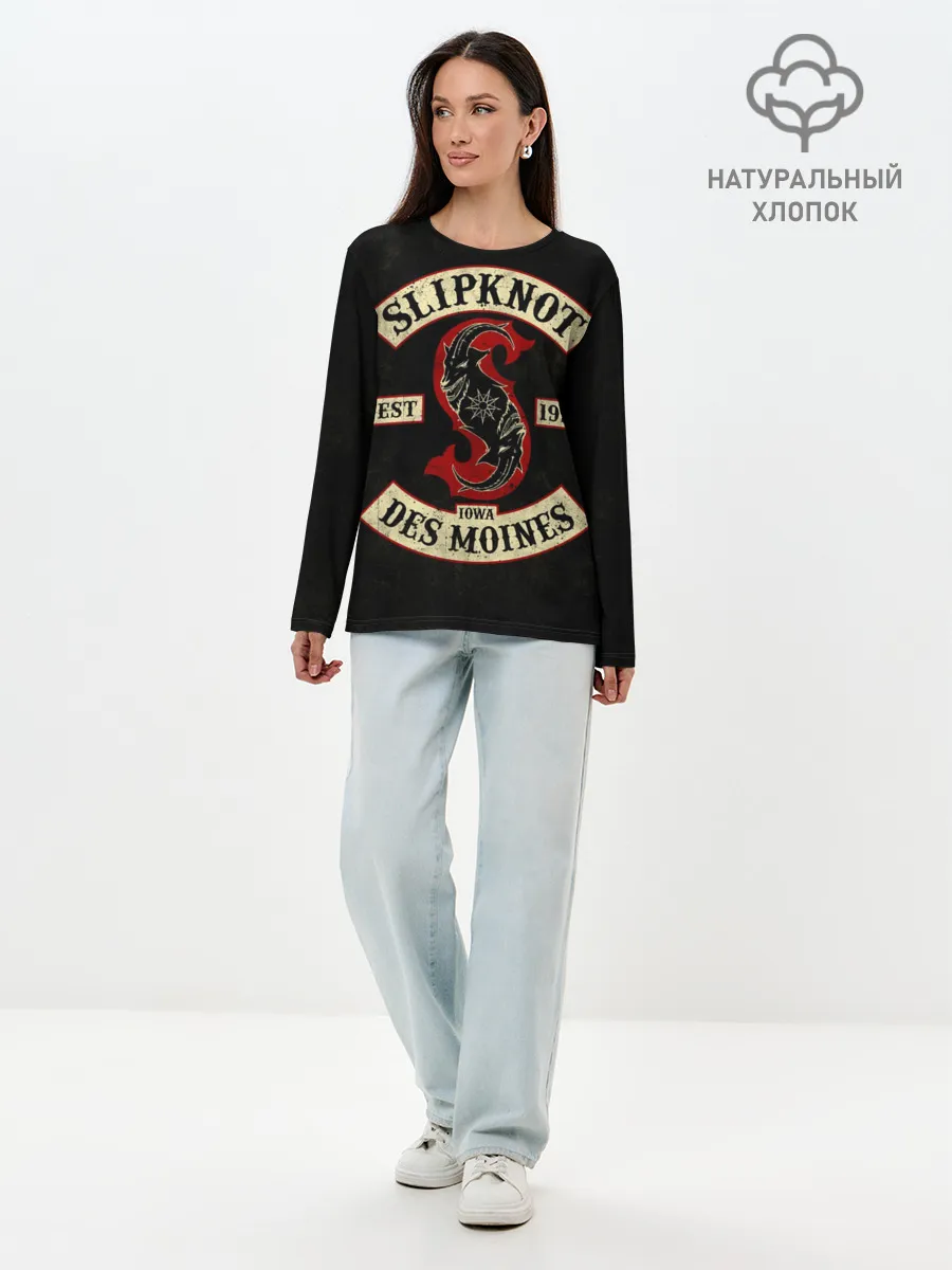 Лонгслив женский. Хлопок / Slipknot