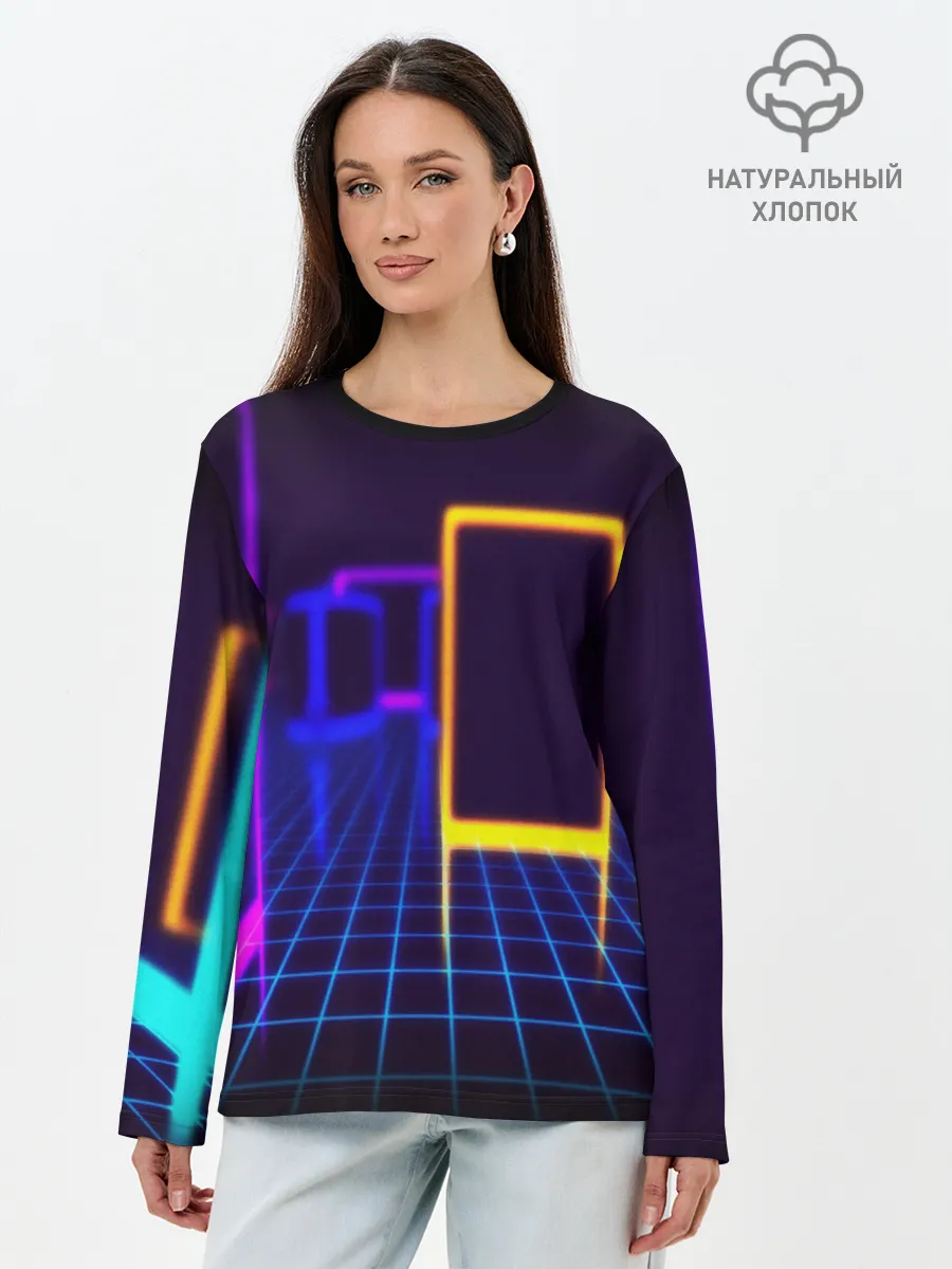 Лонгслив женский. Хлопок / NEON STYLE