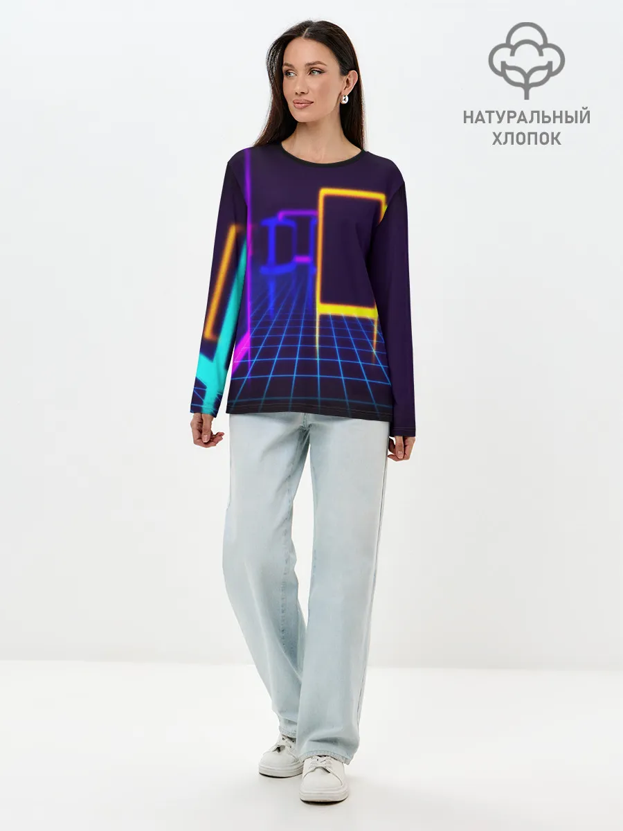 Лонгслив женский. Хлопок / NEON STYLE