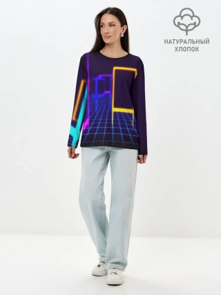 Лонгслив женский. Хлопок / NEON STYLE