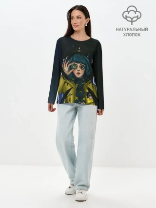 Лонгслив женский. Хлопок / Coraline
