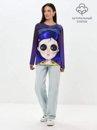 Лонгслив женский. Хлопок / Coraline