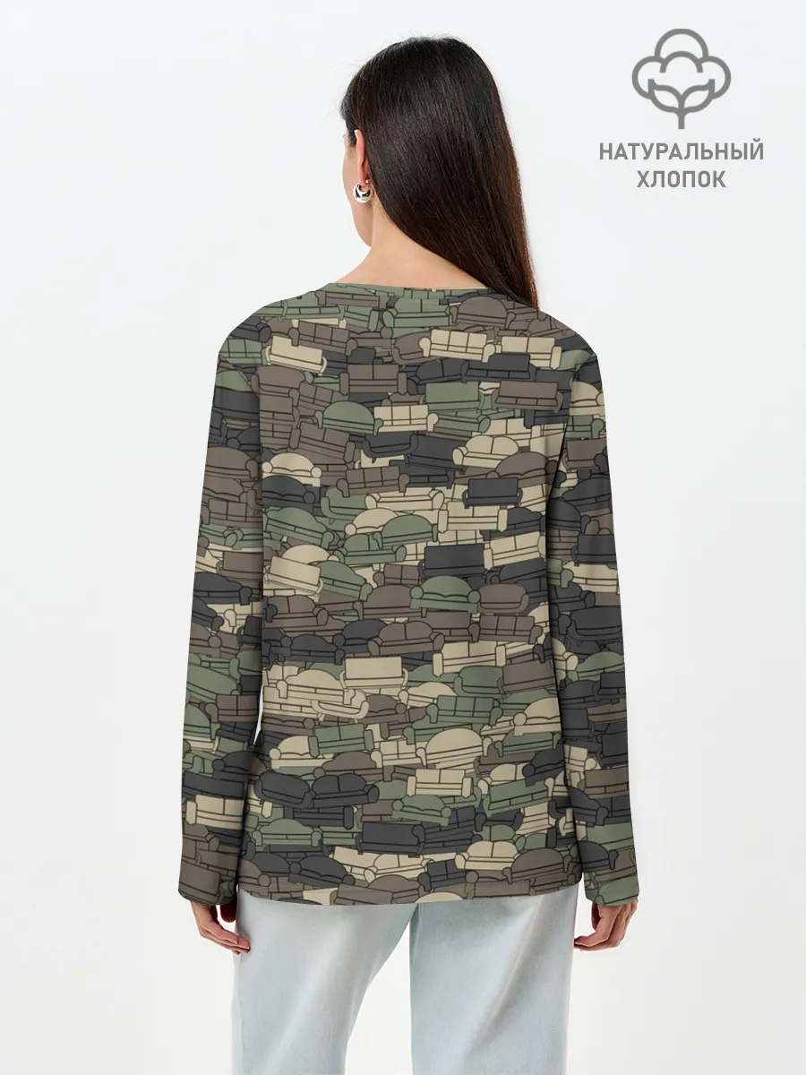 Лонгслив женский. Хлопок / Диванные войска