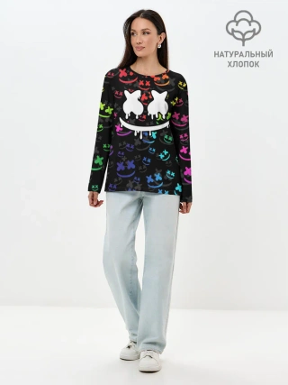 Лонгслив женский. Хлопок / MARSHMELLO