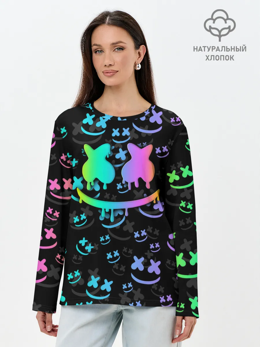 Лонгслив женский. Хлопок / MARSHMELLO