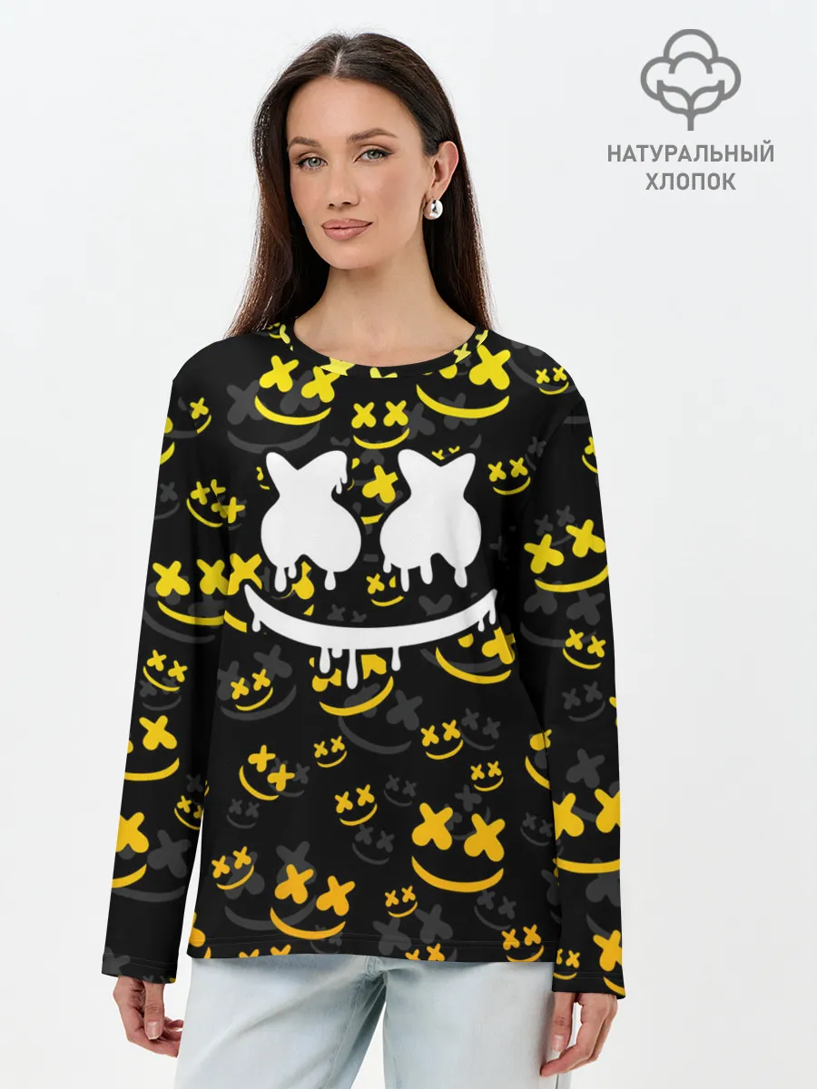 Лонгслив женский. Хлопок / MARSHMELLO