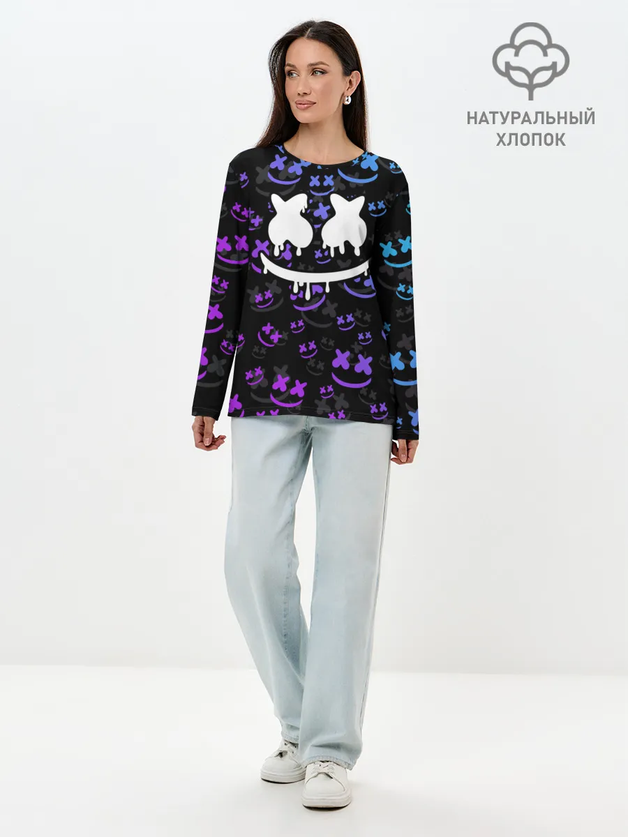 Лонгслив женский. Хлопок / MARSHMELLO