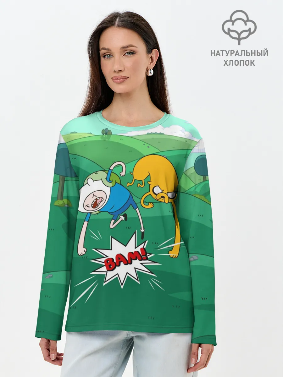Лонгслив женский. Хлопок / Bam!