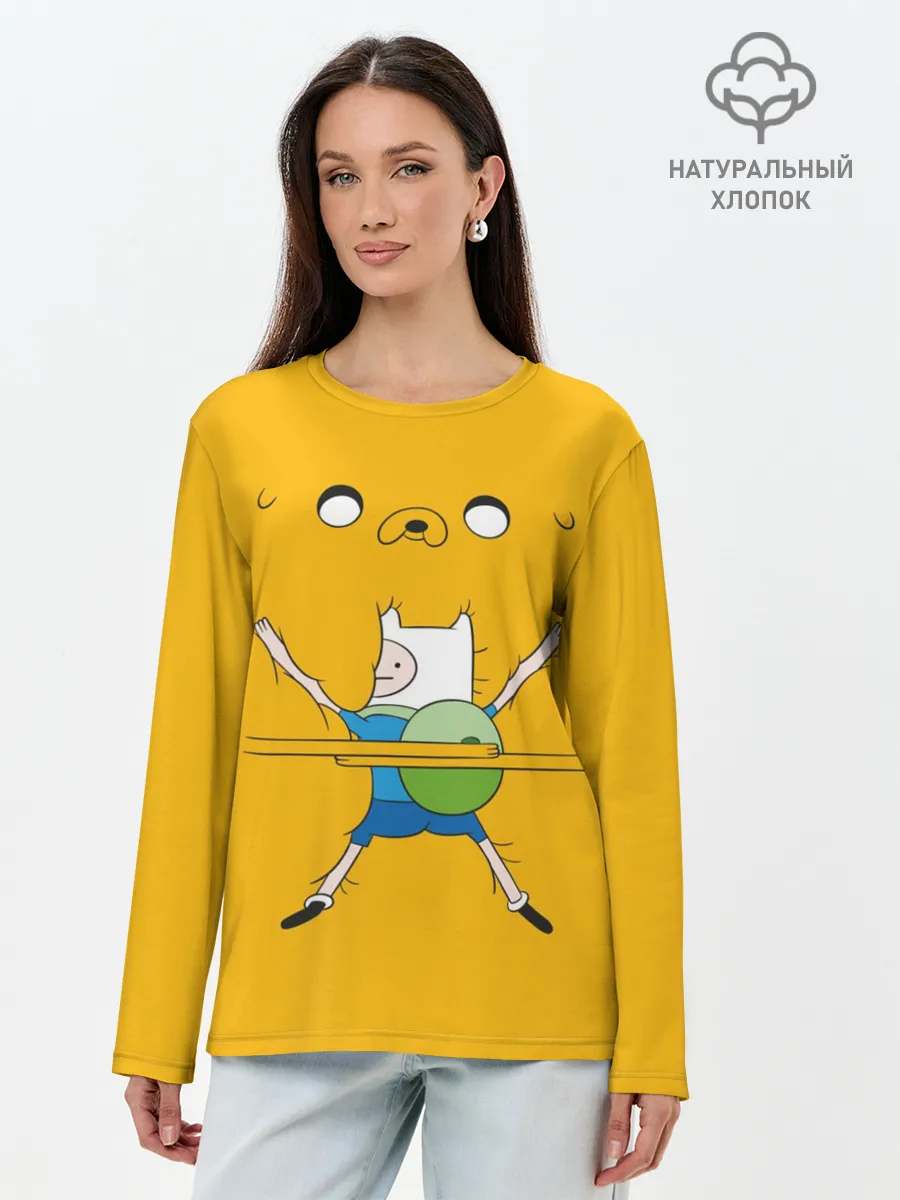 Лонгслив женский. Хлопок / Обнимашки