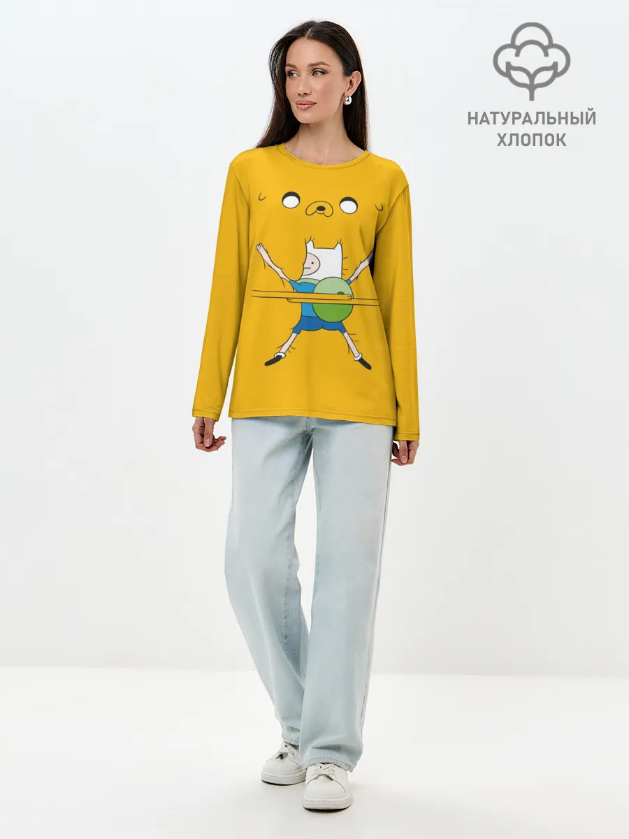 Лонгслив женский. Хлопок / Обнимашки