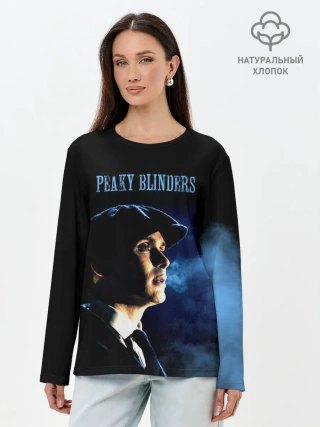 Лонгслив женский. Хлопок / Острые козырьки