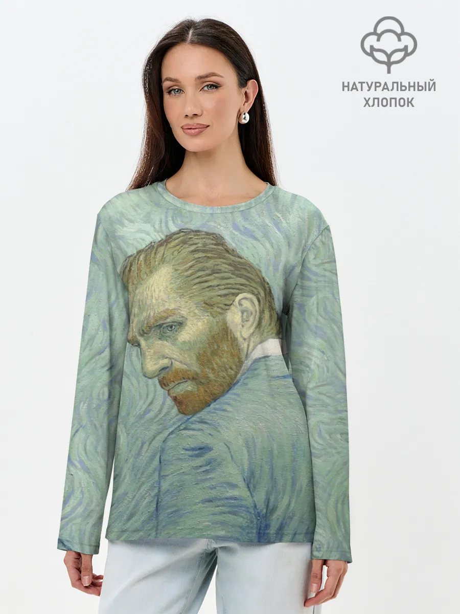 Лонгслив женский. Хлопок / Ван Гог