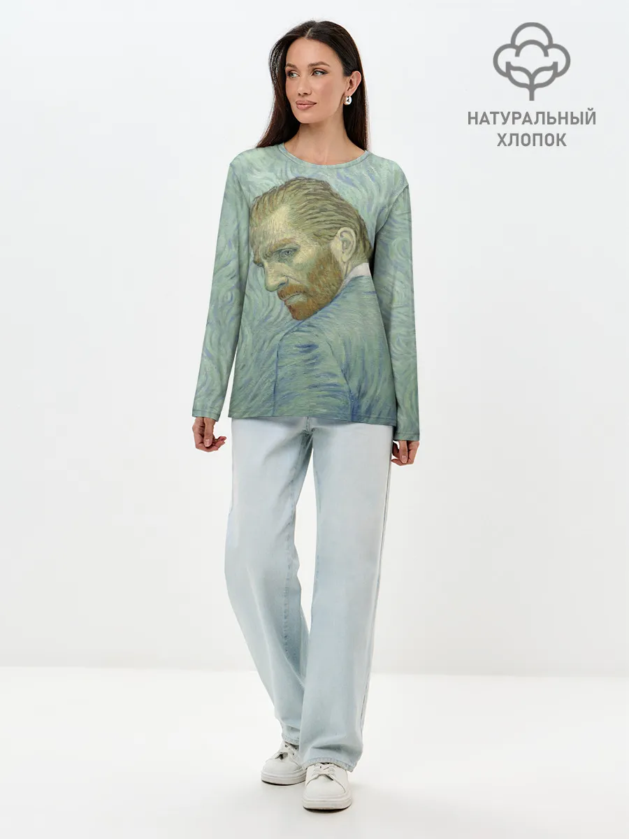 Лонгслив женский. Хлопок / Ван Гог