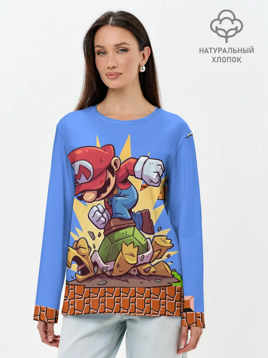 Лонгслив женский. Хлопок / Марио