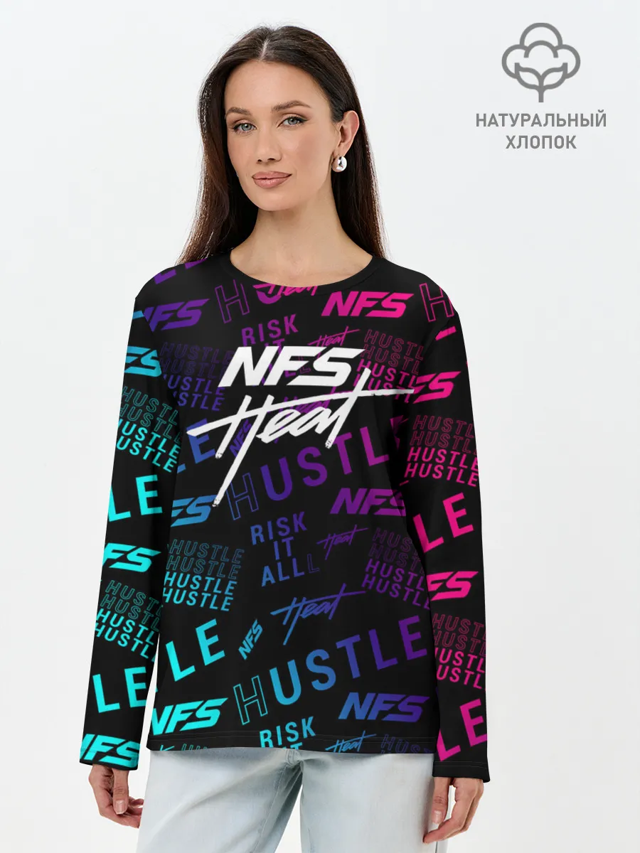 Лонгслив женский. Хлопок / NFS - HEAT